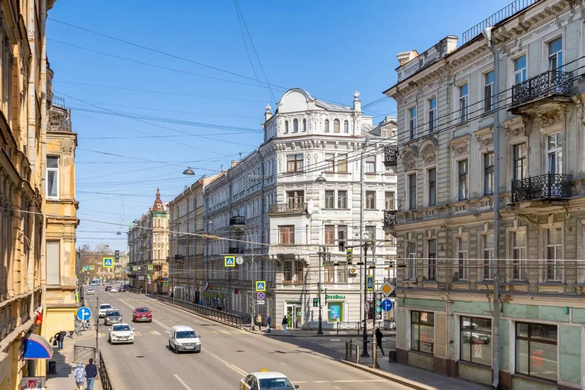 The street in St. Petersburg where the hotel is located