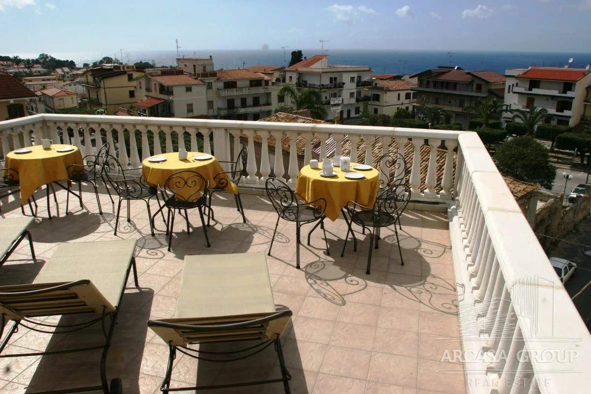 terrace with tables