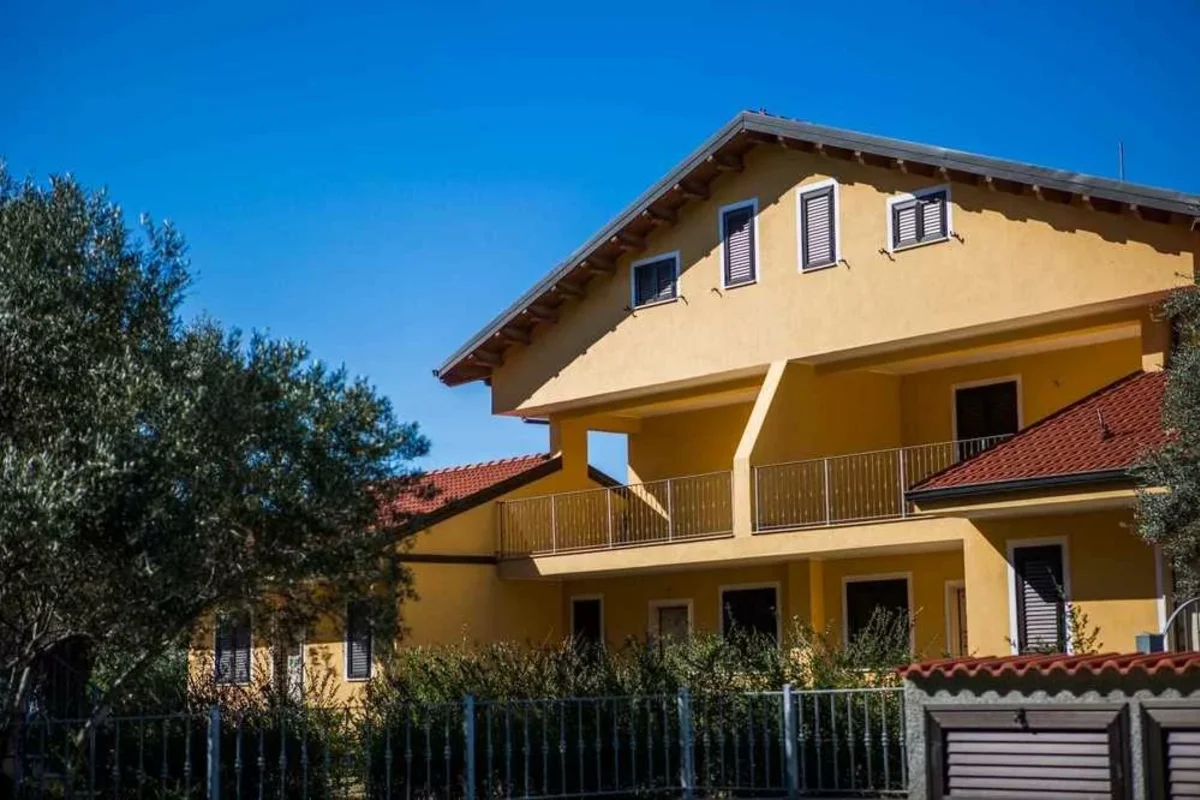 townhouses with garden in a holiday town close to