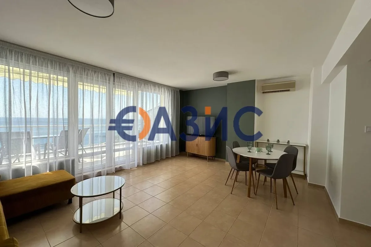 living room with sea view