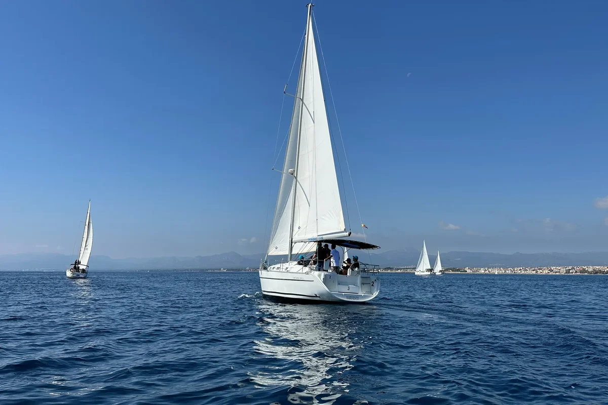 yacht sailing at sea