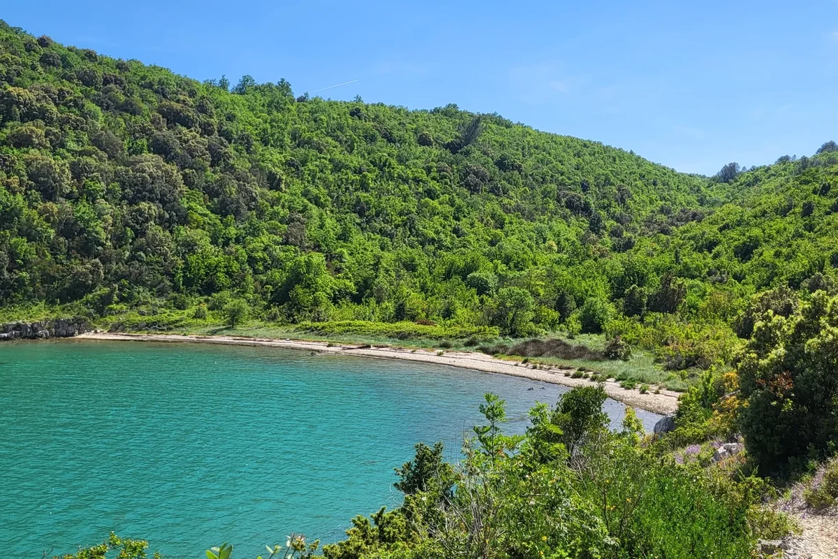 South-eastern Istrian coastline and building land