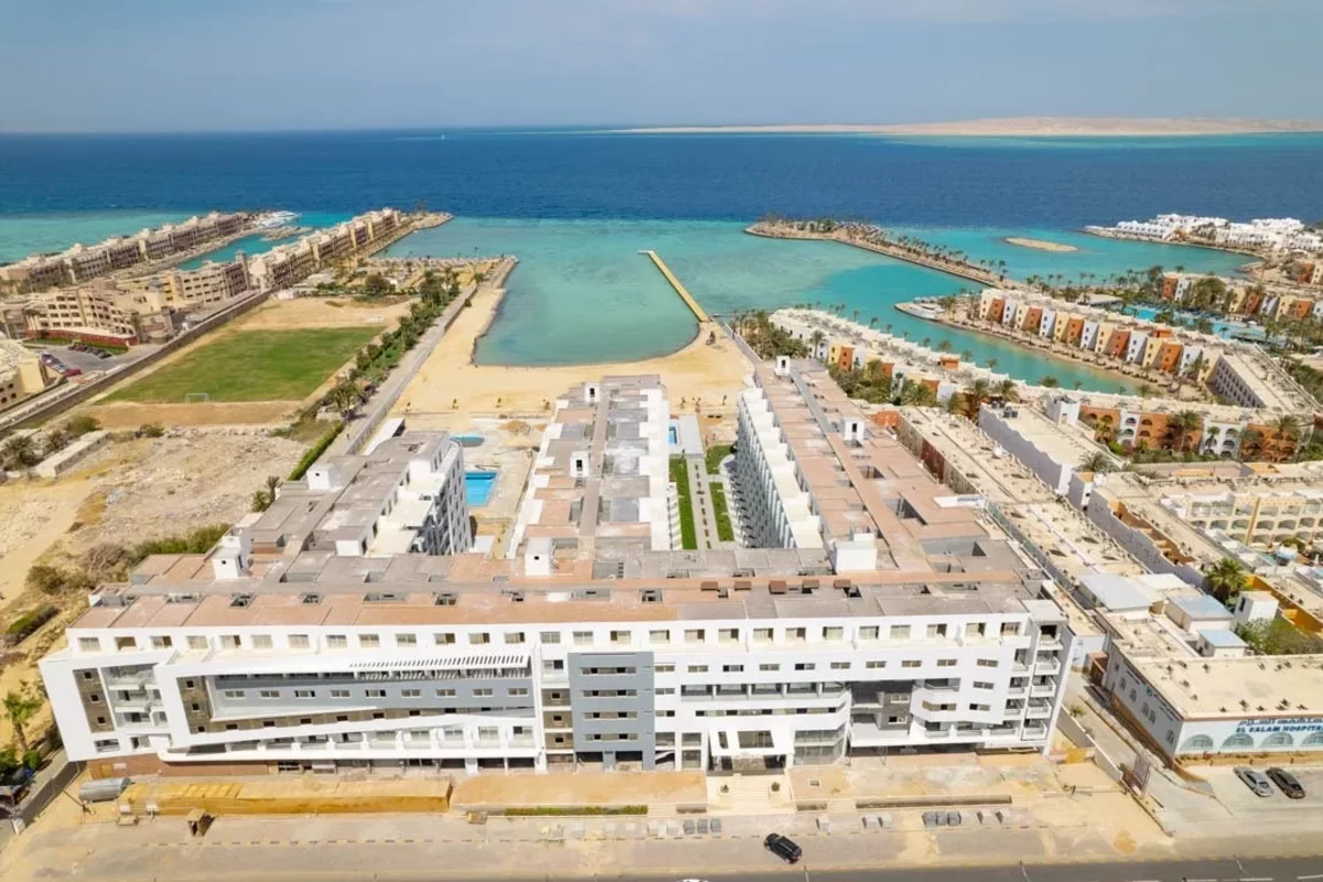 Coastline and sea view where the residential complex in Hurghada is located