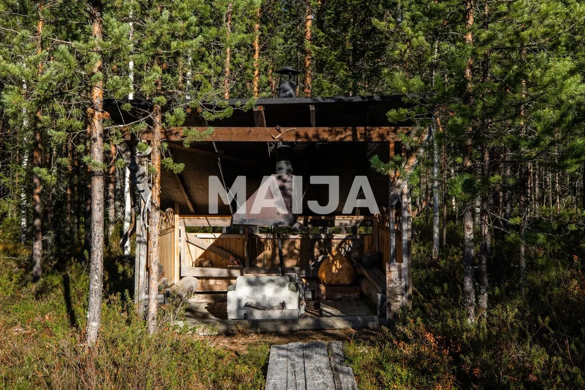 relaxation area in a cottage in Eastern Lapland