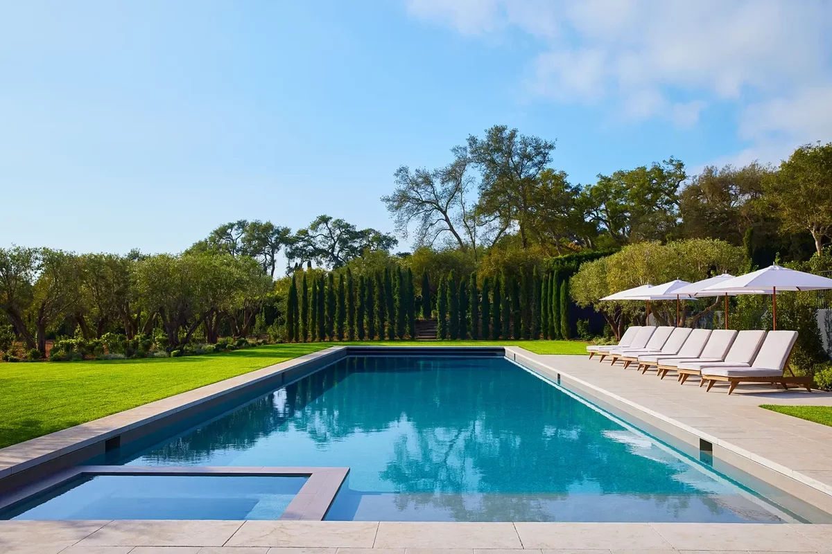 the pool at Gwyneth Paltrows house in Brentwood