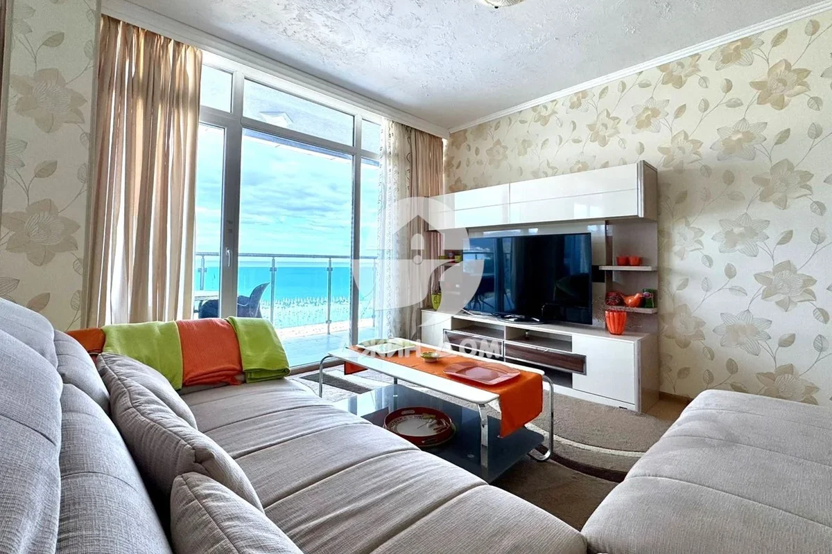 living room with sea view