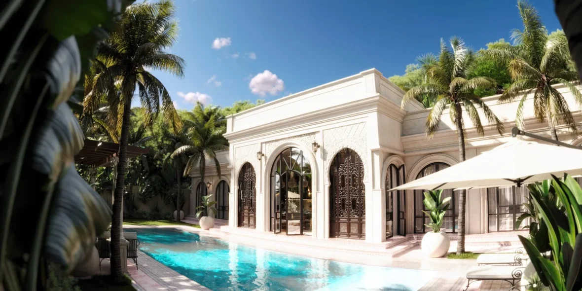 Vue de la villa à Bali