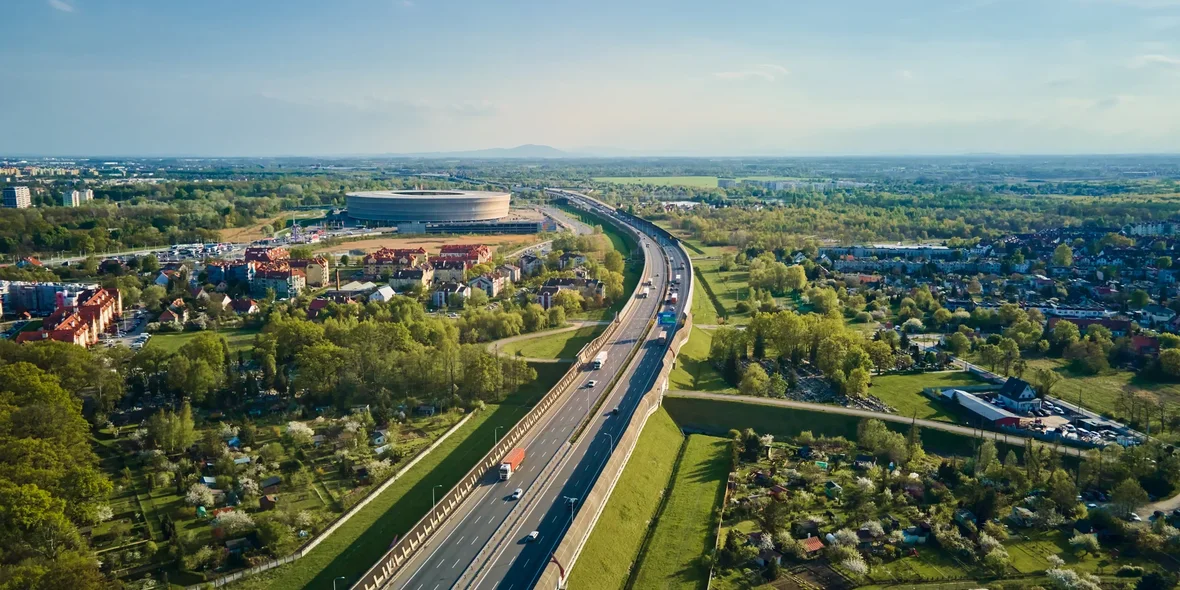 Aerial view of the city landscape. Which countries are included in the Schengen zone.