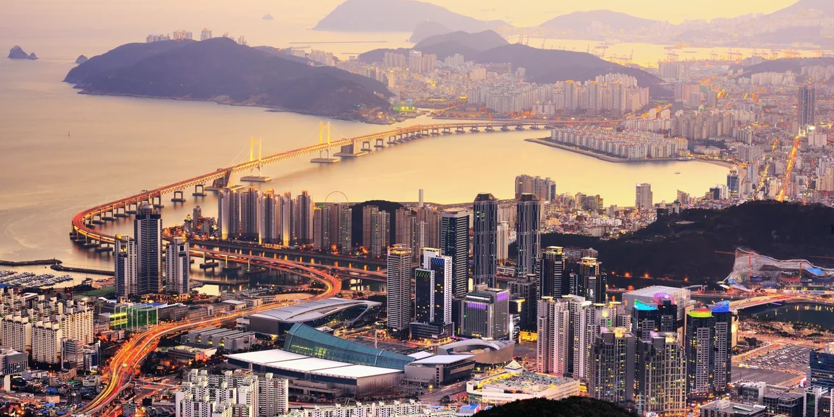 View of a city in South Korea