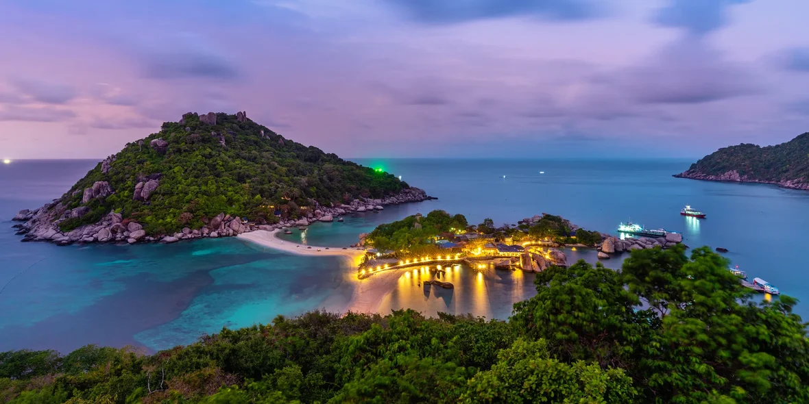 Aerial view of the island, Thailand