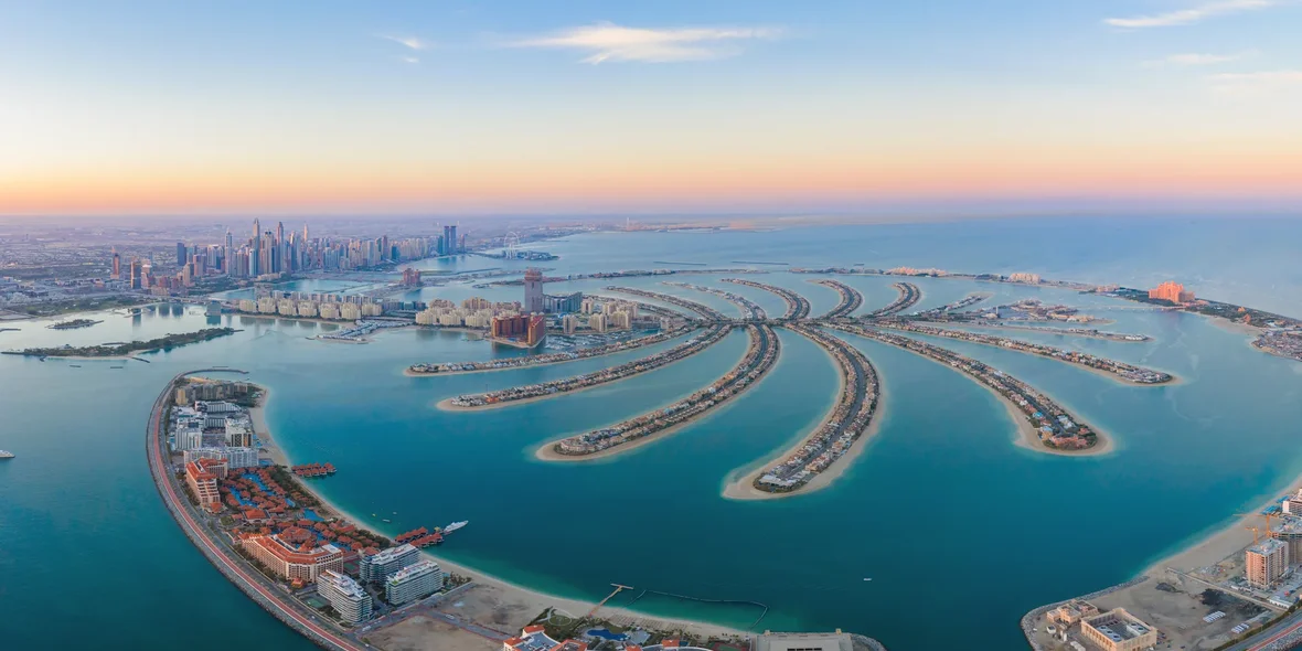 Zarys centrum Dubaju, Zjednoczone Emiraty Arabskie lub ZEA