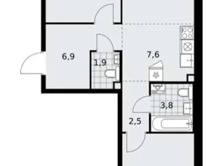 Apartamento 3 habitaciones 61 m² Kommunarka, Rusia