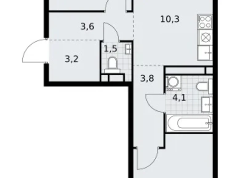 Apartamento 3 habitaciones 60 m² Vnukovo, Rusia