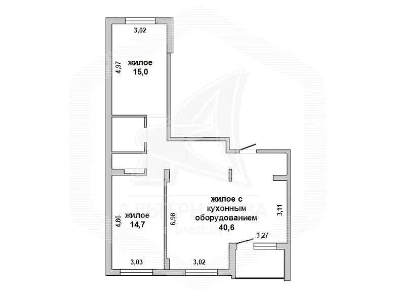 Apartamento 3 habitaciones 77 m² Muchaviecki sielski Saviet, Belarús