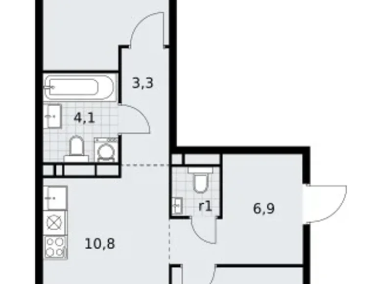 Apartamento 3 habitaciones 60 m² Vnukovo, Rusia