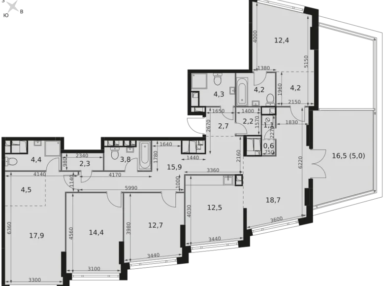 Appartement 5 chambres 144 m² Moscou, Russie