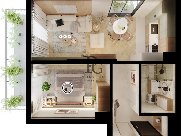 Appartement 2 chambres 39 m² Boreti, Monténégro