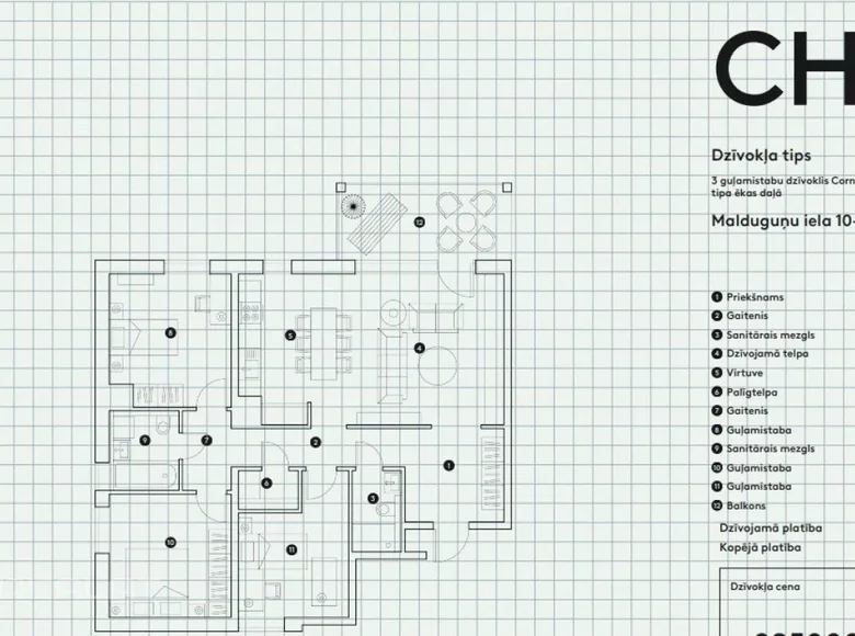 Appartement 4 chambres 102 m² Marupe, Lettonie