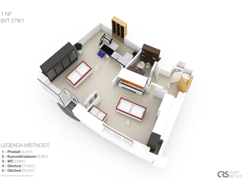 Wohnung 2 zimmer 52 m² Hauptstadt Prag, Tschechien