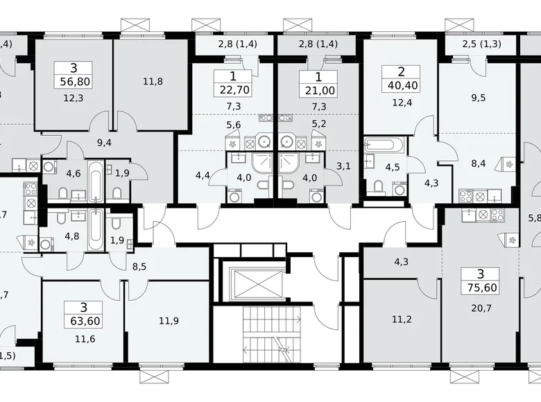 Mieszkanie 1 pokój 21 m² Kommunarka, Rosja