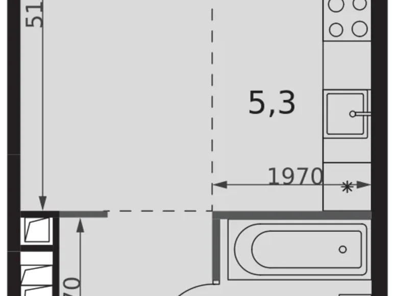Estudio 1 habitación 31 m² Moscú, Rusia
