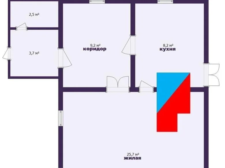 Dom 49 m² Piarsajski sielski Saviet, Białoruś