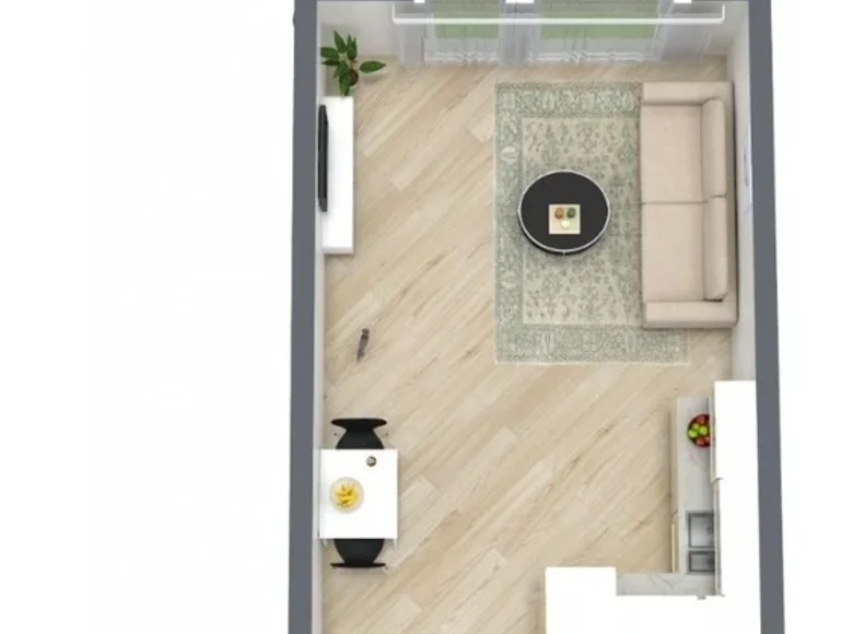Квартира 1 комната 29 м² Клайпеда, Литва