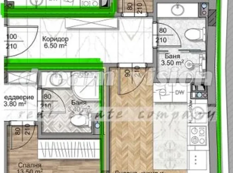 Wohnung 71 m² Sofia City, Bulgarien