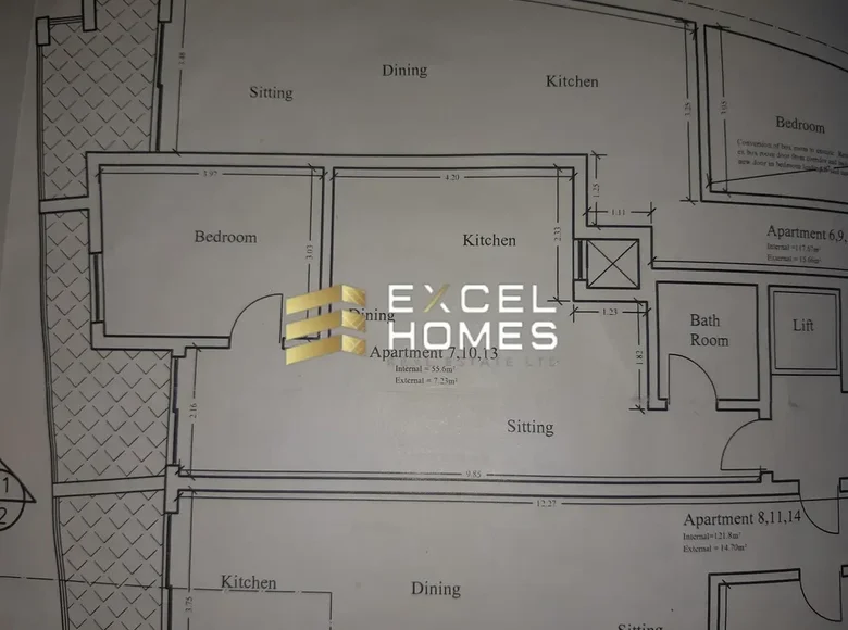 Квартира 1 спальня  Гзира, Мальта