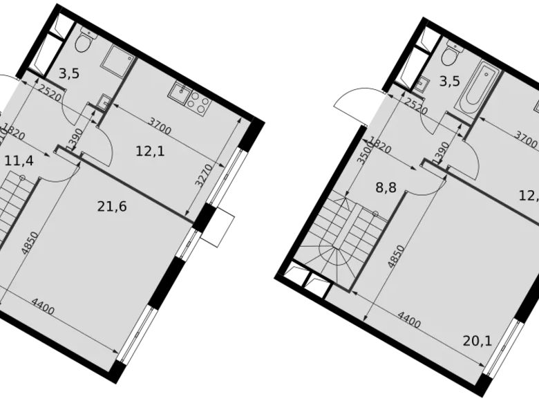 Mieszkanie 3 pokoi 93 m² Razvilka, Rosja