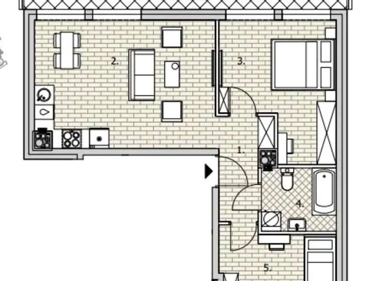 Mieszkanie 3 pokoi 54 m² Reda, Polska