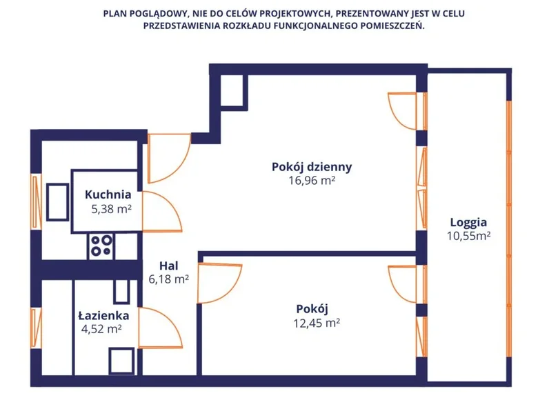 Квартира 2 комнаты 45 м² Варшава, Польша