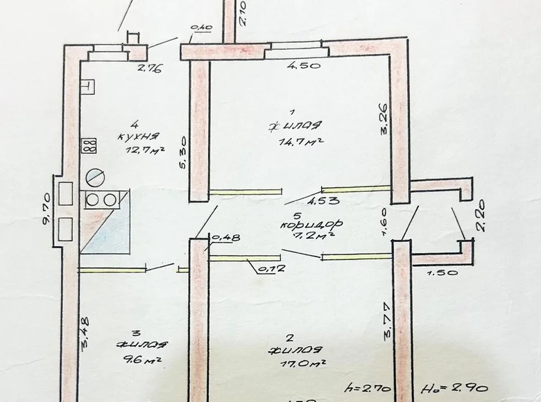 House 61 m² Kamiena, Belarus