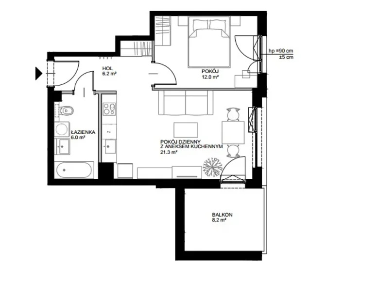 1 bedroom apartment 47 m² Gdańsk, Poland