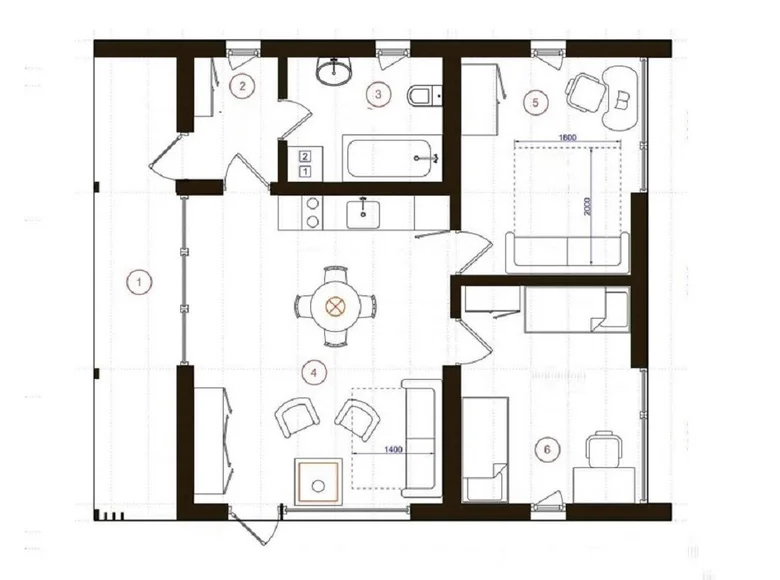 3 room house 80 m² Vityazevo, Russia