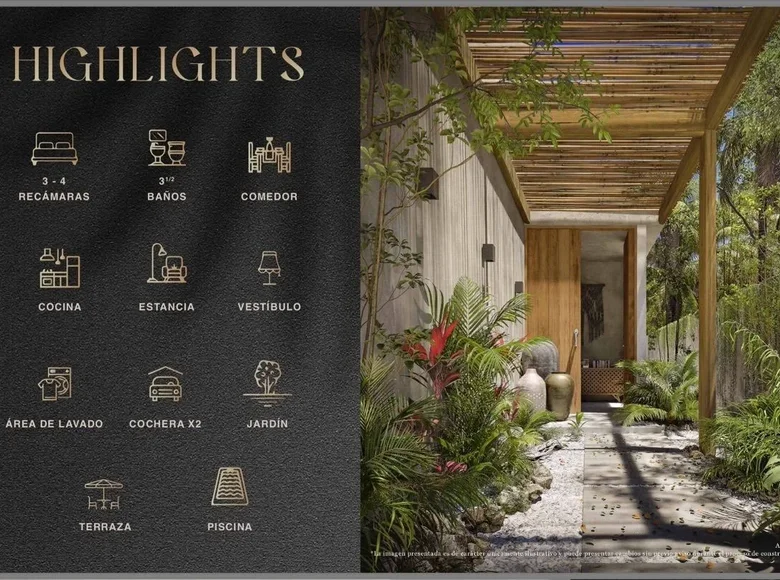 3 bedroom house 190 m² Tulum, Mexico