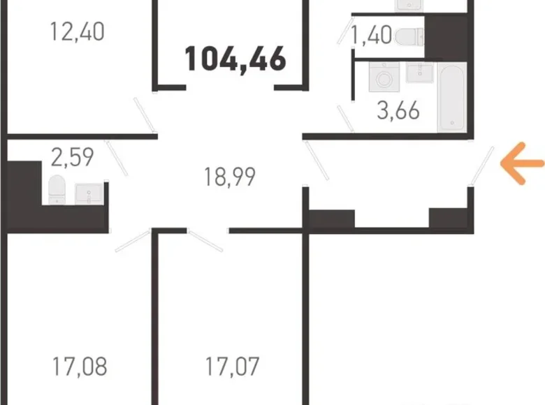 2 room apartment 50 m² Kopishche, Belarus