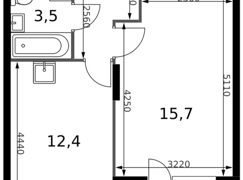 Appartement 1 chambre 37 m² Sapronovo, Russie