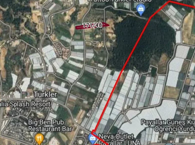 Land 9 500 m² in Alanya, Turkey
