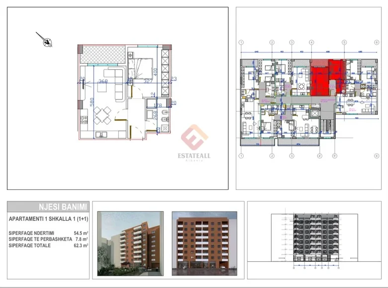 Appartement 62 m² District de Vlora, Albanie