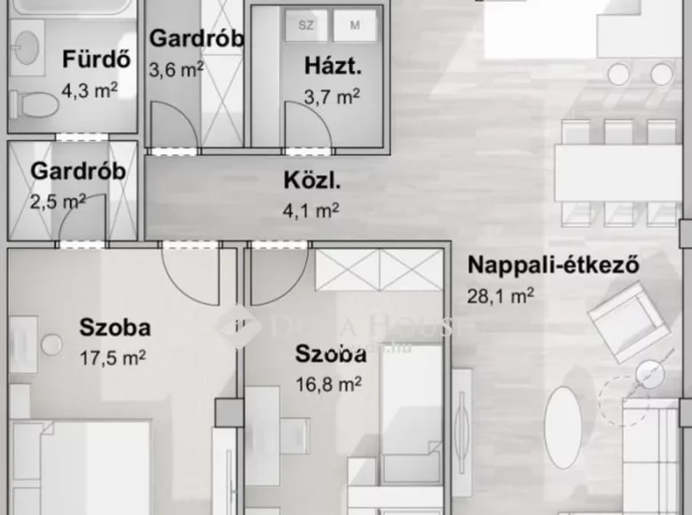 Apartment 2 bathrooms 113 m² in Csongrád-Csanád, Hungary