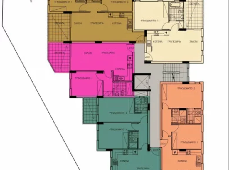 Квартира 2 комнаты 92 м² Лакатамия, Кипр