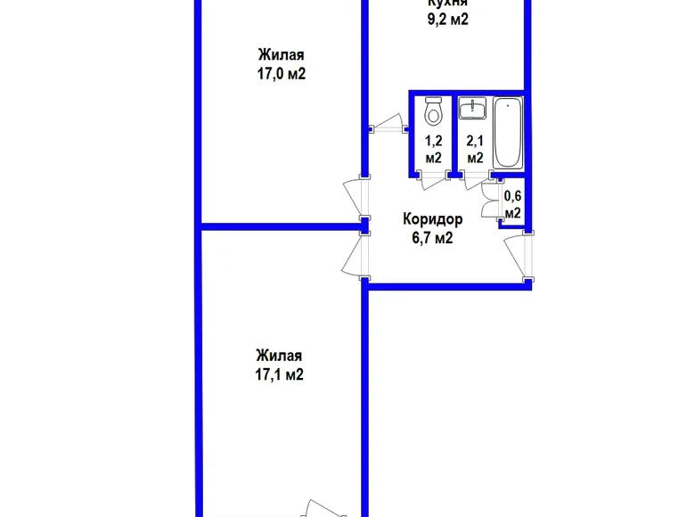 Apartamento 2 habitaciones 54 m² Minsk, Belarús