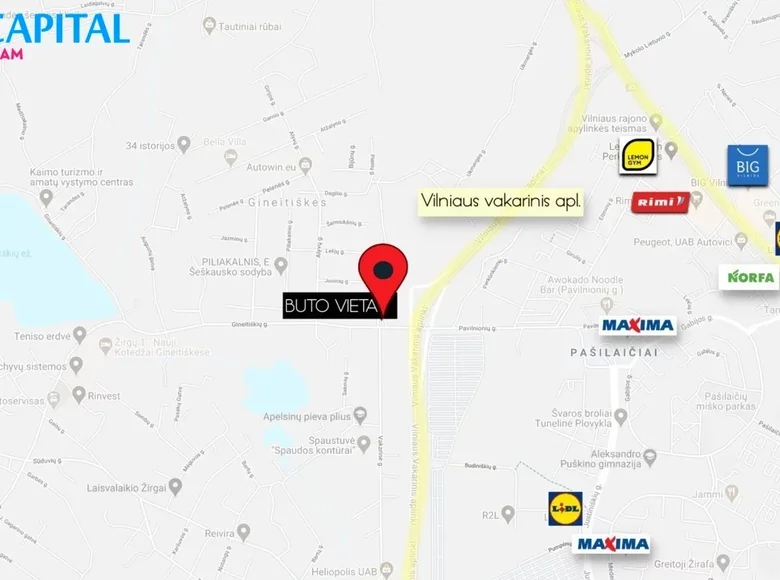 Mieszkanie 2 pokoi 46 m² Wilno, Litwa