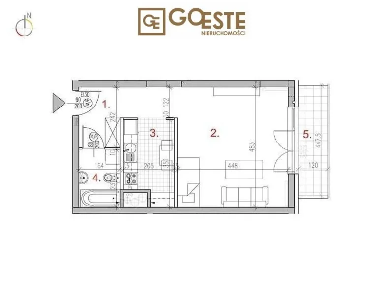 Appartement 1 chambre  Smolice, Pologne