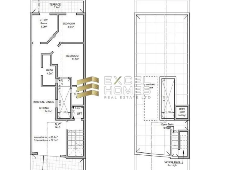 Пентхаус 3 спальни  Виктория, Мальта