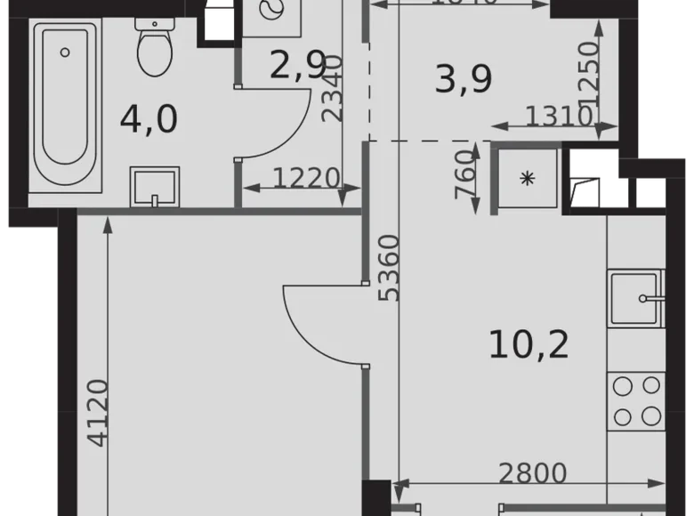 Apartamento 1 habitación 36 m² Moscú, Rusia