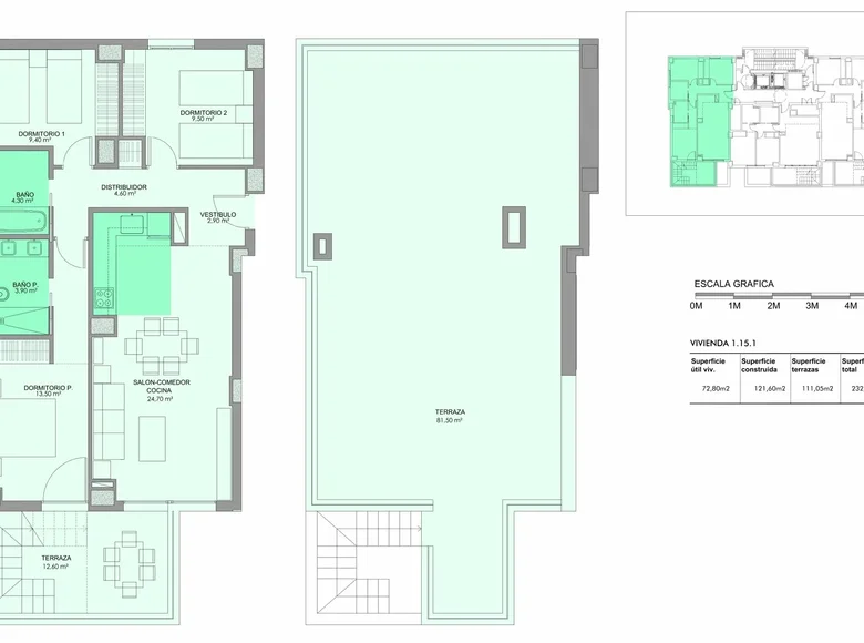 Penthouse 3 Schlafzimmer 233 m² Calp, Spanien