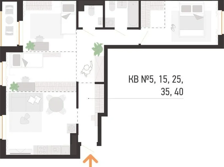 Wohnung 4 zimmer 78 m² Kopishche, Belarus