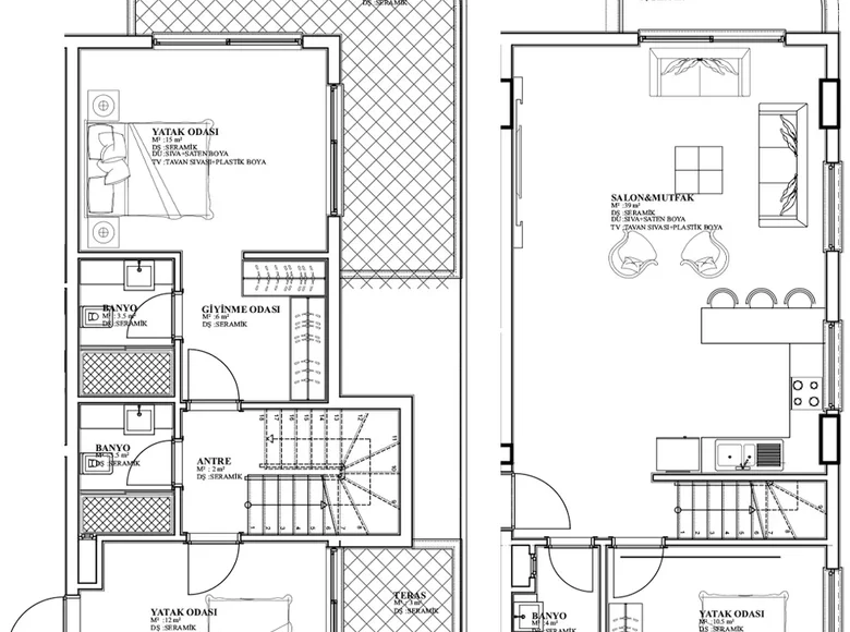4 room apartment 119 m² Gazipasa, Turkey